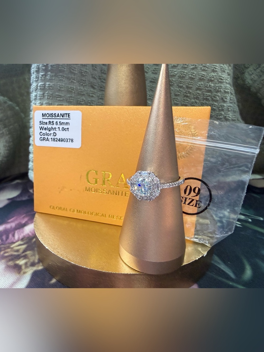 Halo Engagement Ring in Sterling Silver